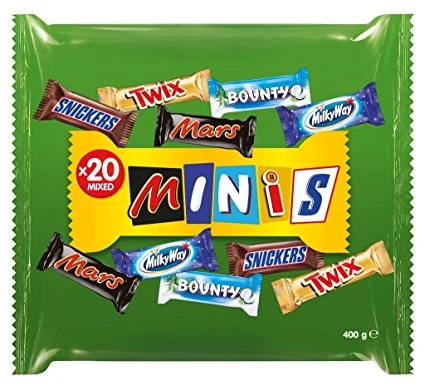 Mixed Minis Chocolates Pouch Of Branded Chocolates 25pcs 500G