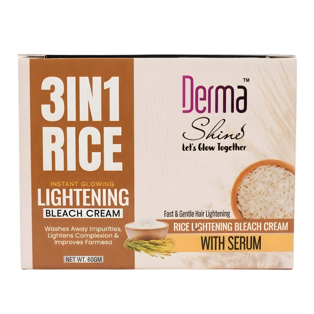 Derma Shine Cream Bleach Rice 3in1 60G