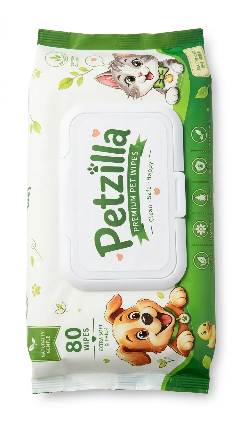 Pet Petzilla Wipes Premium Cats & Dogs 80PCS