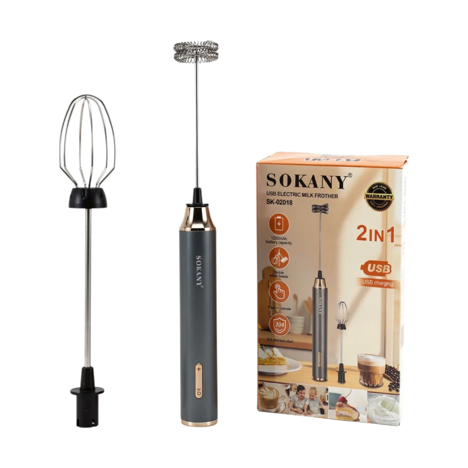 Sokany Electric Milk Frother 2in1 SK-02018