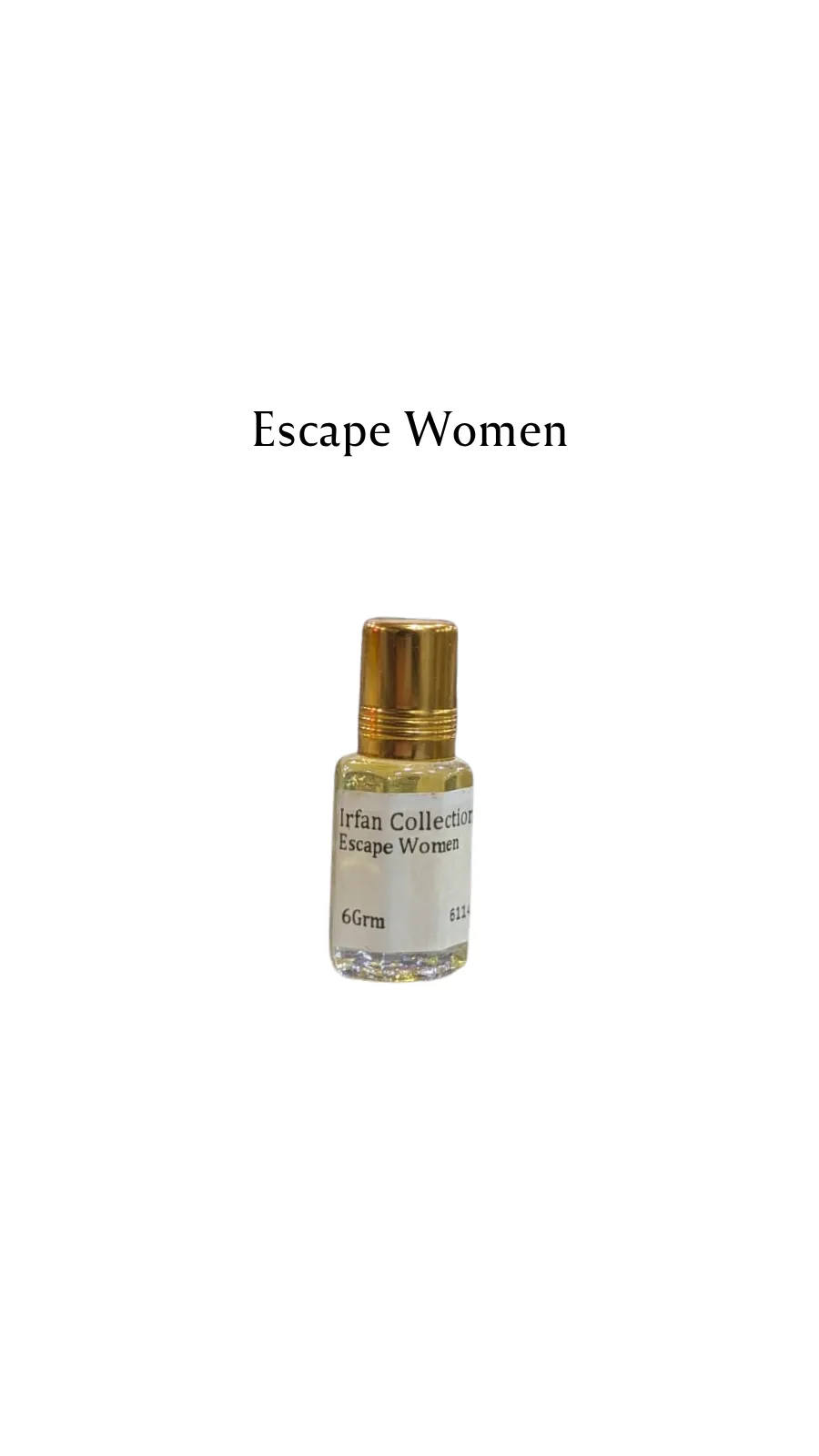 Concentrated Perfume Oil Attar Escape Women Specialities Calvin Klein Iberchem 6ML