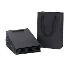 Gift Bag Gatha Paper Black Small