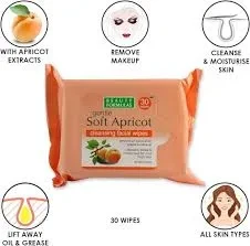 Beauty Formulas Facial Wipes Soft Apricot 30S