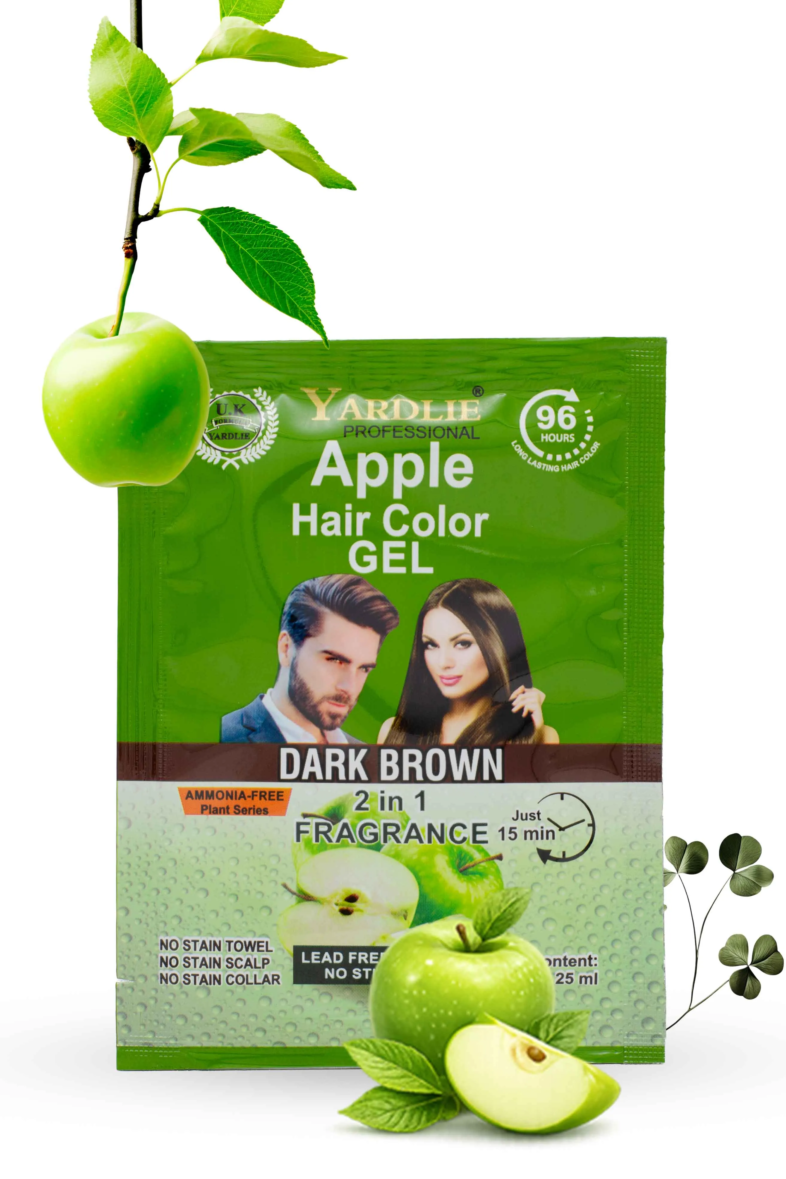 Yardlie Apple Hair Color Gel Dark Brown Sachet 25ML