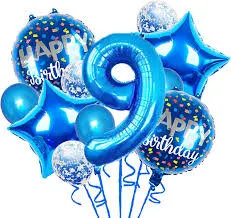 birthday celebration number foil 9