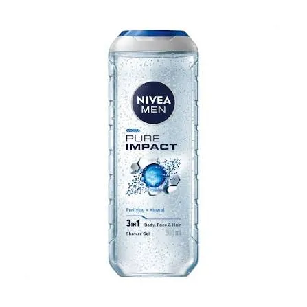 Nivea Shower Gel Men Pure Impact 3In1 500ML