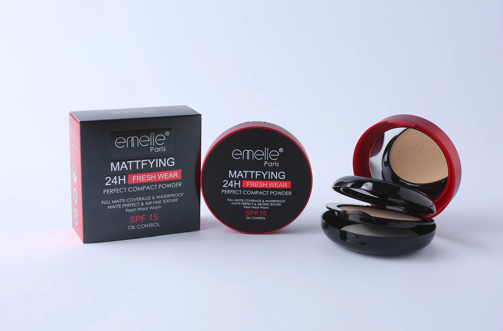 Emelie Compact Face Powder Mattfying 24H Fresh Wear c99