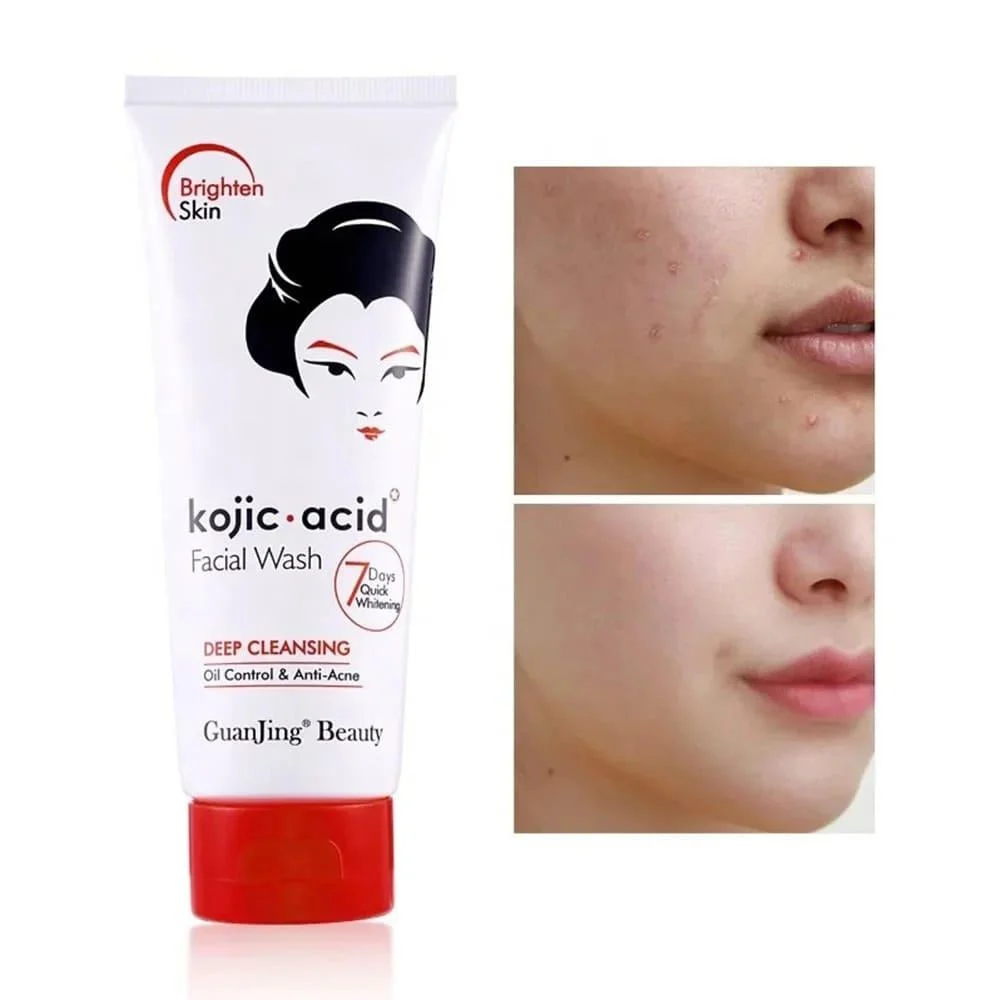 Guanjing Face Wash Kojic Whitening VITC GJ7131 100G
