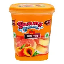 Yummy Gummy Jelly Jar Peach Rings 175G