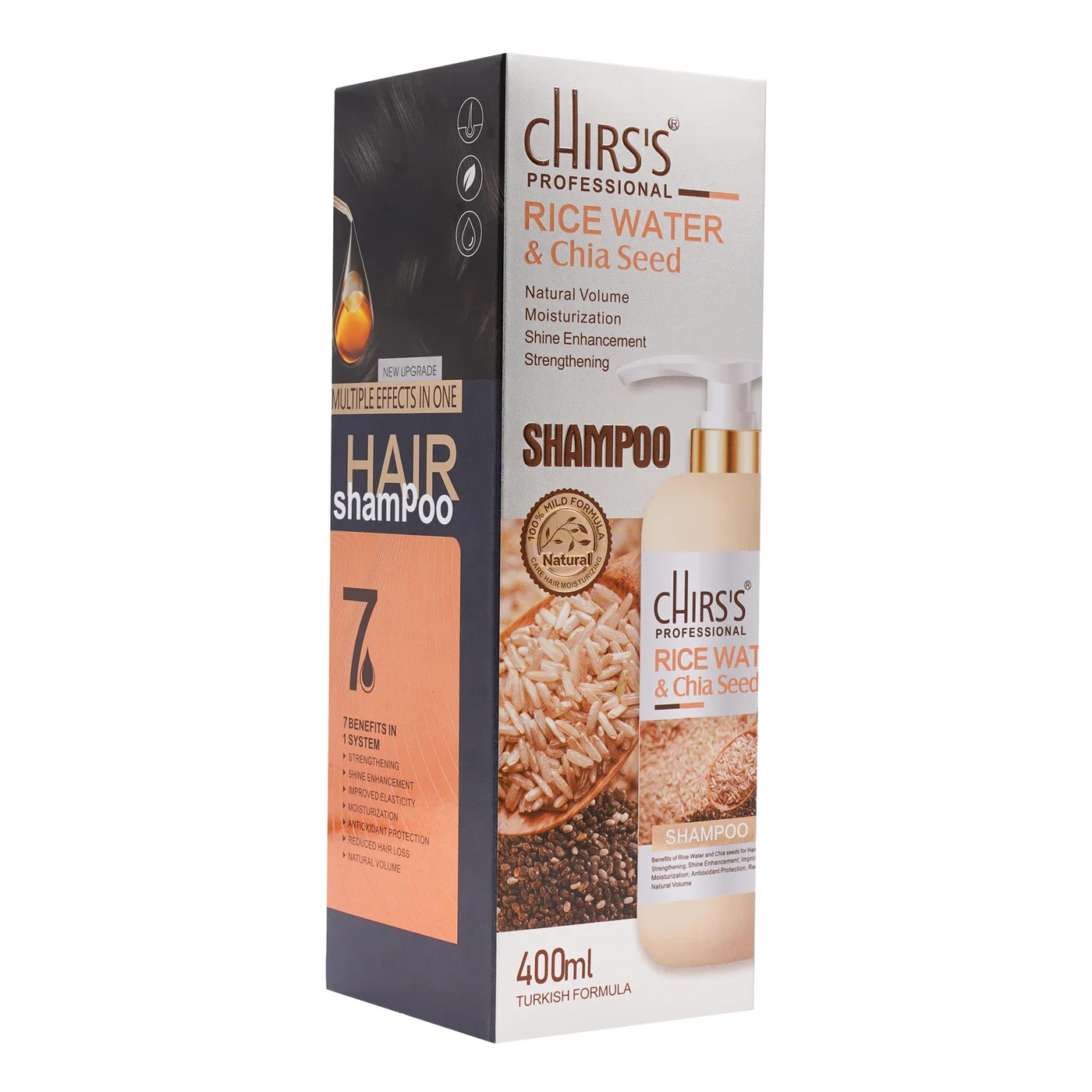 Chirss Shampoo Rice Water And Chia Seed 400ML