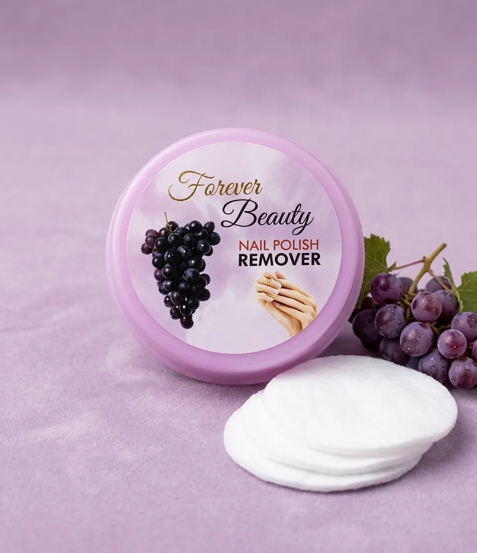 Forever Beauty Nail Polish Remover Tissue Black Grape