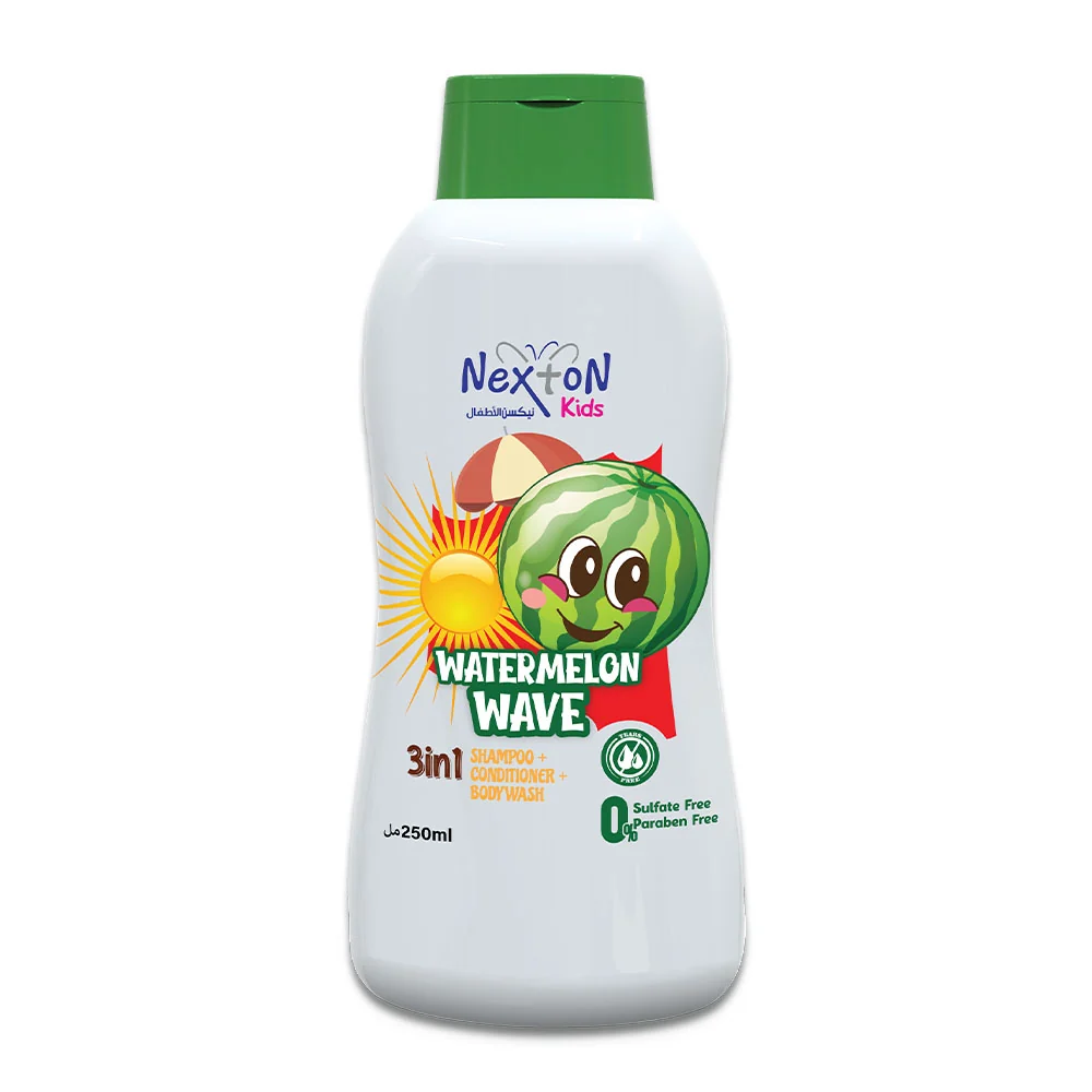 Nexton Kids 3in1 Shampoo Conditioner Body Wash Wtermelon Wave 250ML