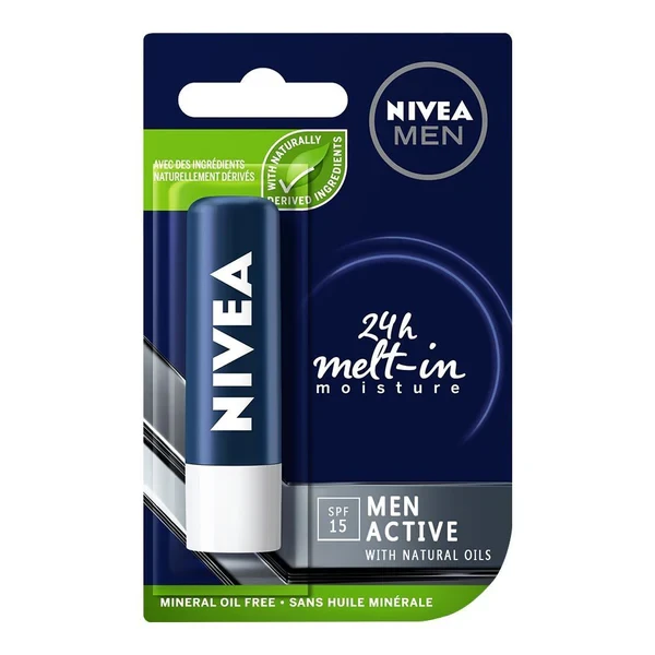 Nivea Lip Balm Men Active 4.8G