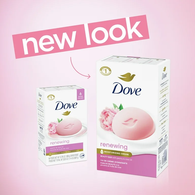 Dove Soap Usa Renewing Peony And Rose Oil 106G