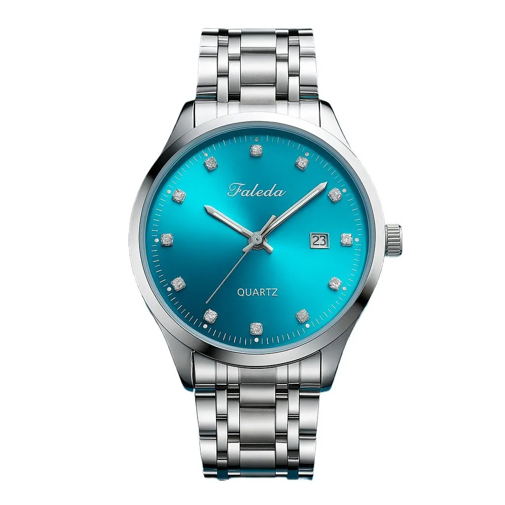 Gents Watch Faleda Mix Color Chain And Dial