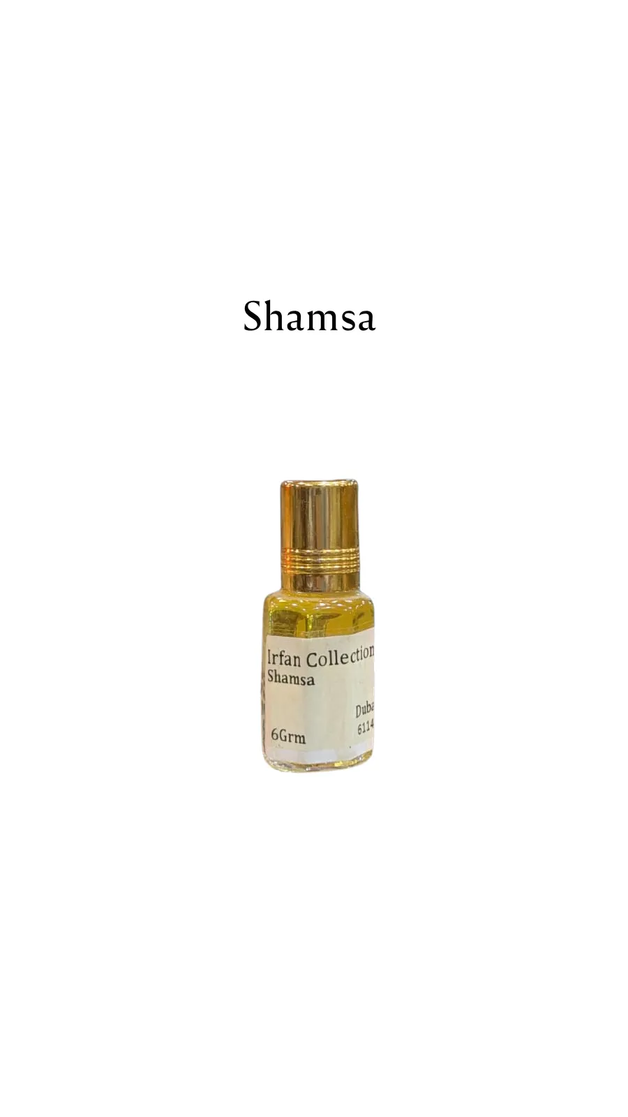 Concentrated Perfume Oil Attar Shamsa Oriental Arabic-F Dubai Fragrance 6ML