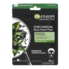 Garnier Sheet Mask Hydra Bomb Pure Charcoal 28G