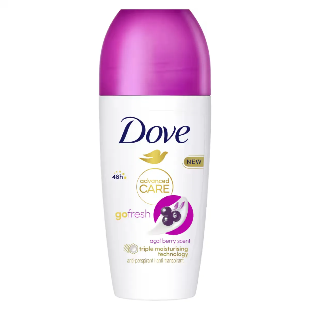 Dove Roll On Deodorant Acai Berry And Water Lily Scents 50ML