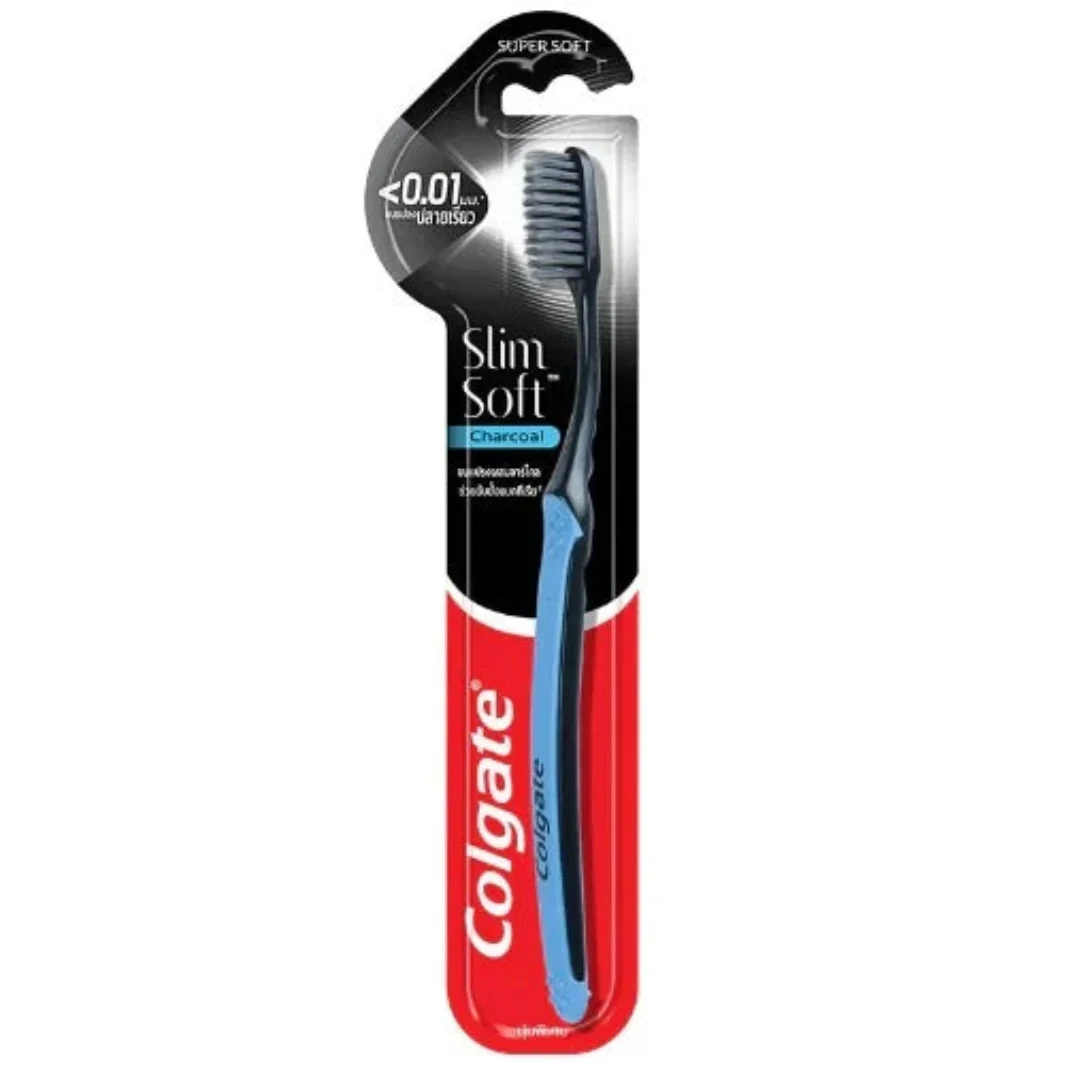 Colgate Toothbrush Slim Soft Charcoal Black