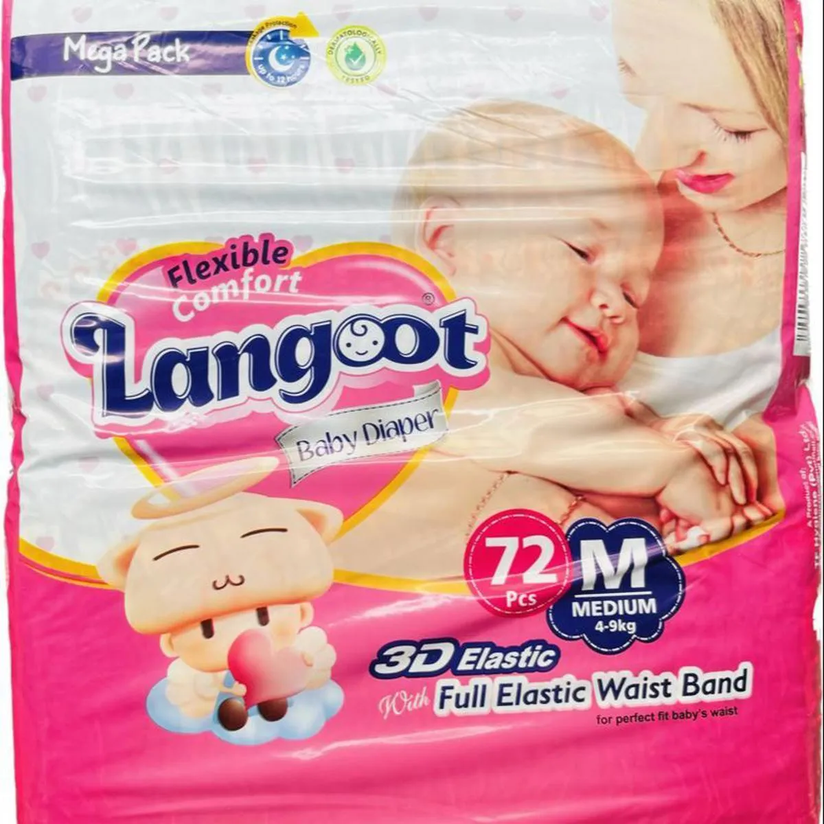 Langoot Baby Diapers M 3 72 P