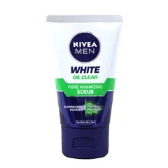 Nivea Face Wash Men White Oil Clear Scrub 100ML