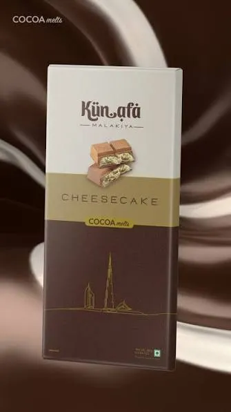 Kunafa Malakiya Chocolate Cheesecake Cocoa Melts 160G