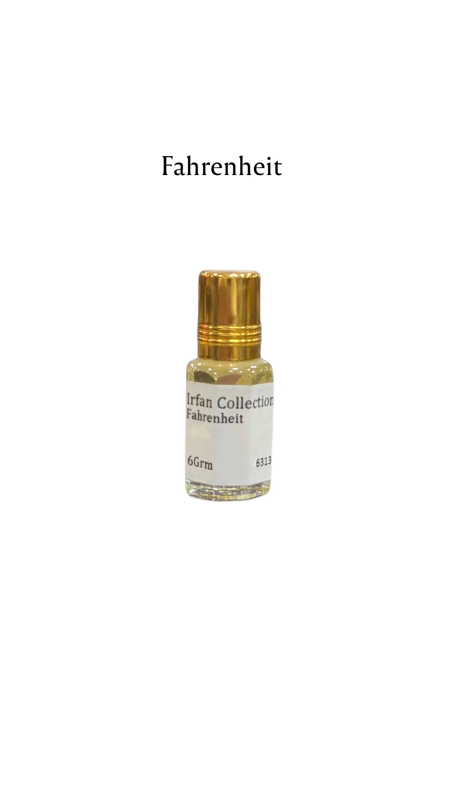 Concentrated Perfume Oil Attar Fahrenheit French Christian Dior Charabot 6ML