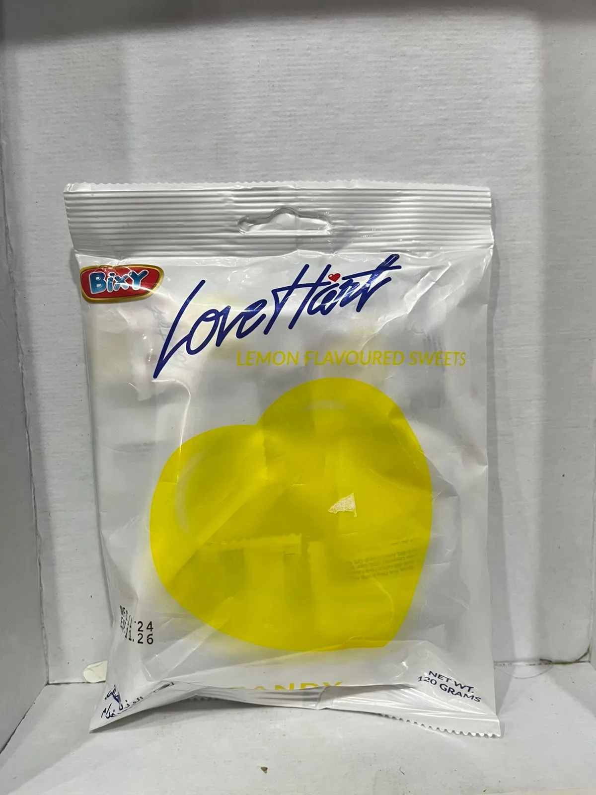 Bixy Love Heart Candy Lemon 120G