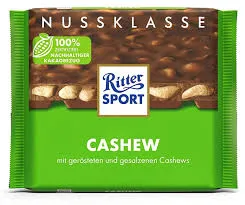 Ritter Sport Chocolate Cashew Bar 100G