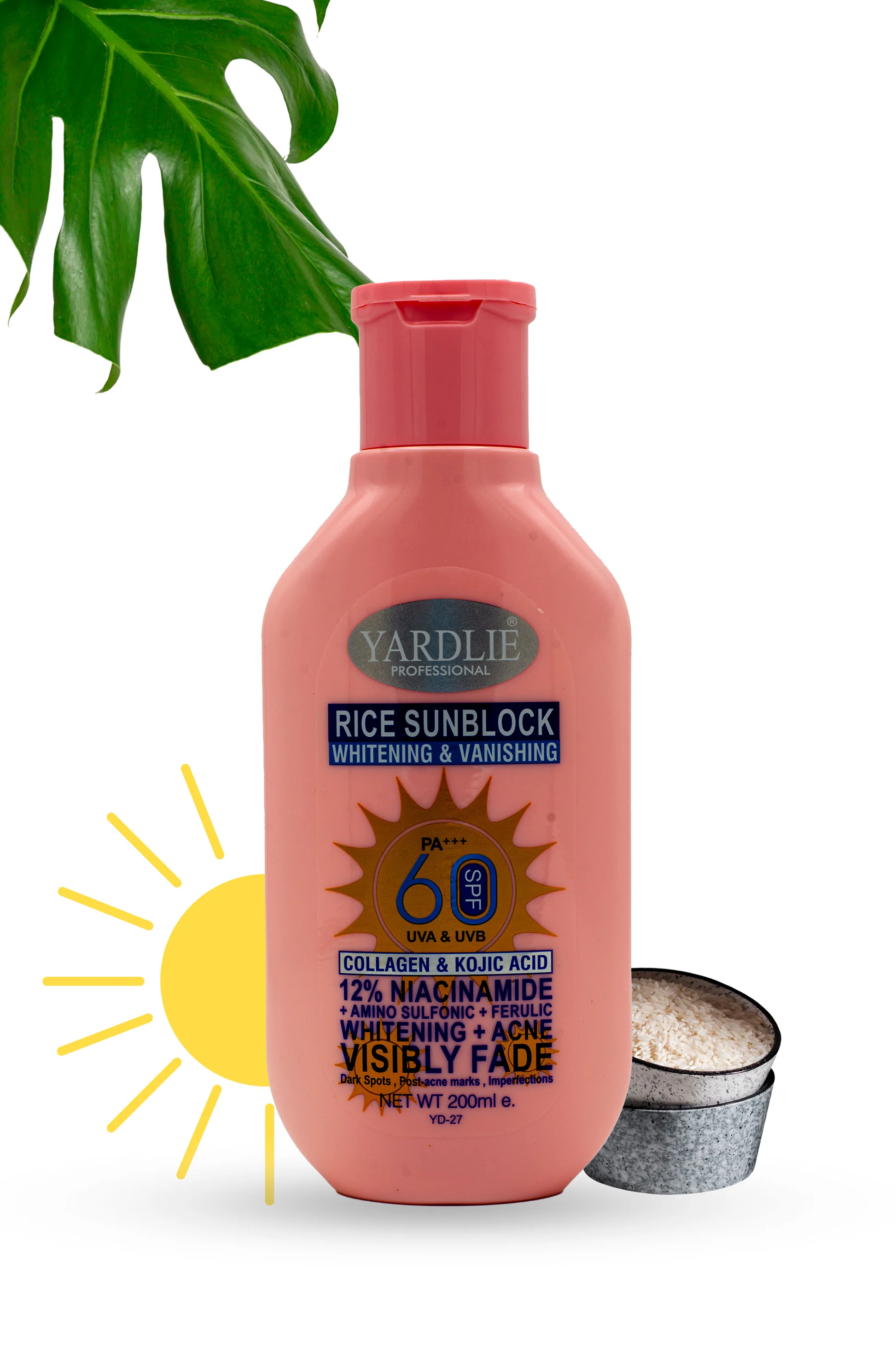Yardlie Rice Sunblock SPF 60 200ML YD-27