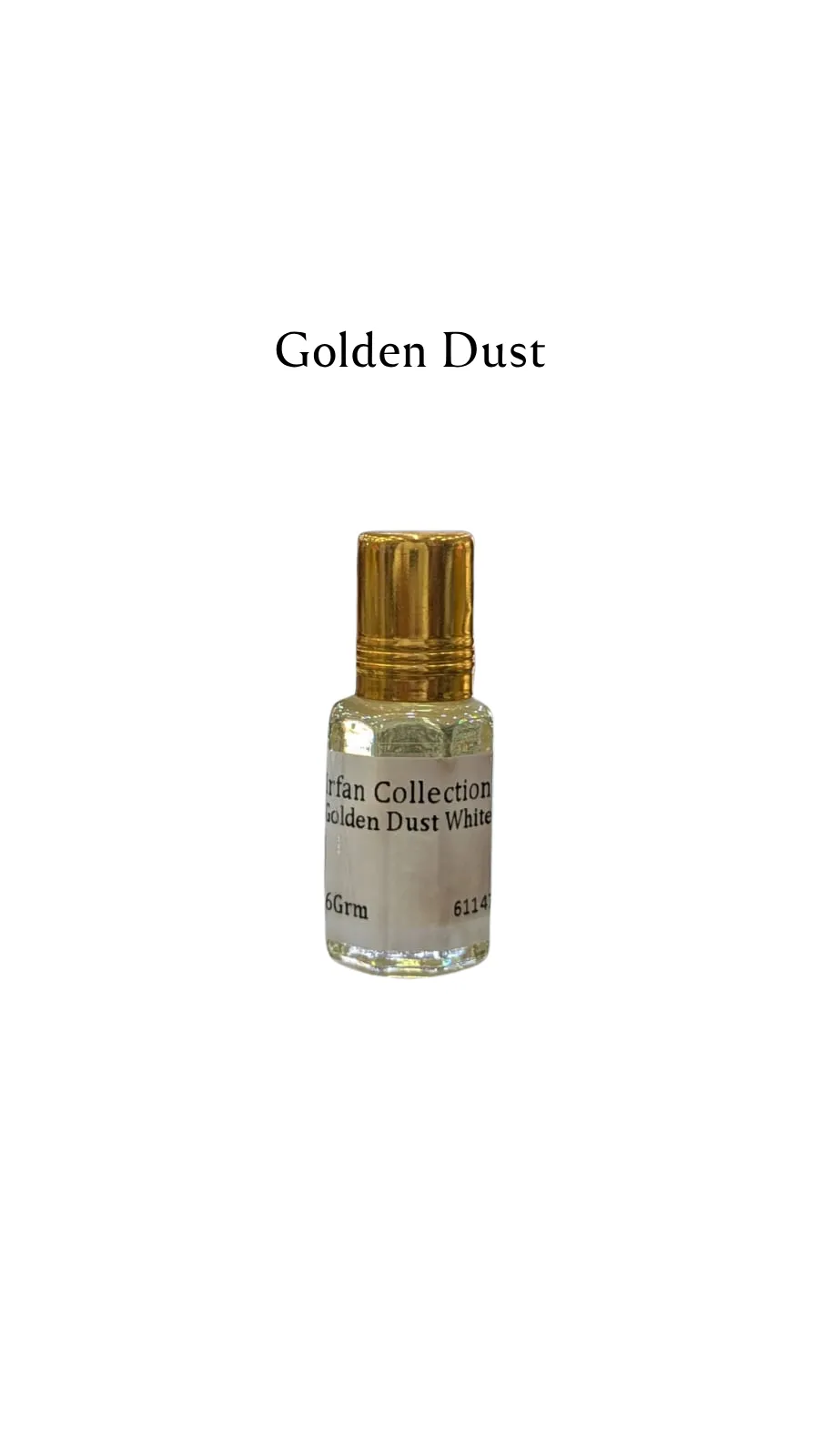 Concentrated Perfume Oil Attar Golden Dust White French Niche Parfex 6ML