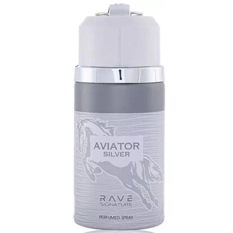 Rave Deodorant Body Spray Aviator Silver 250ML