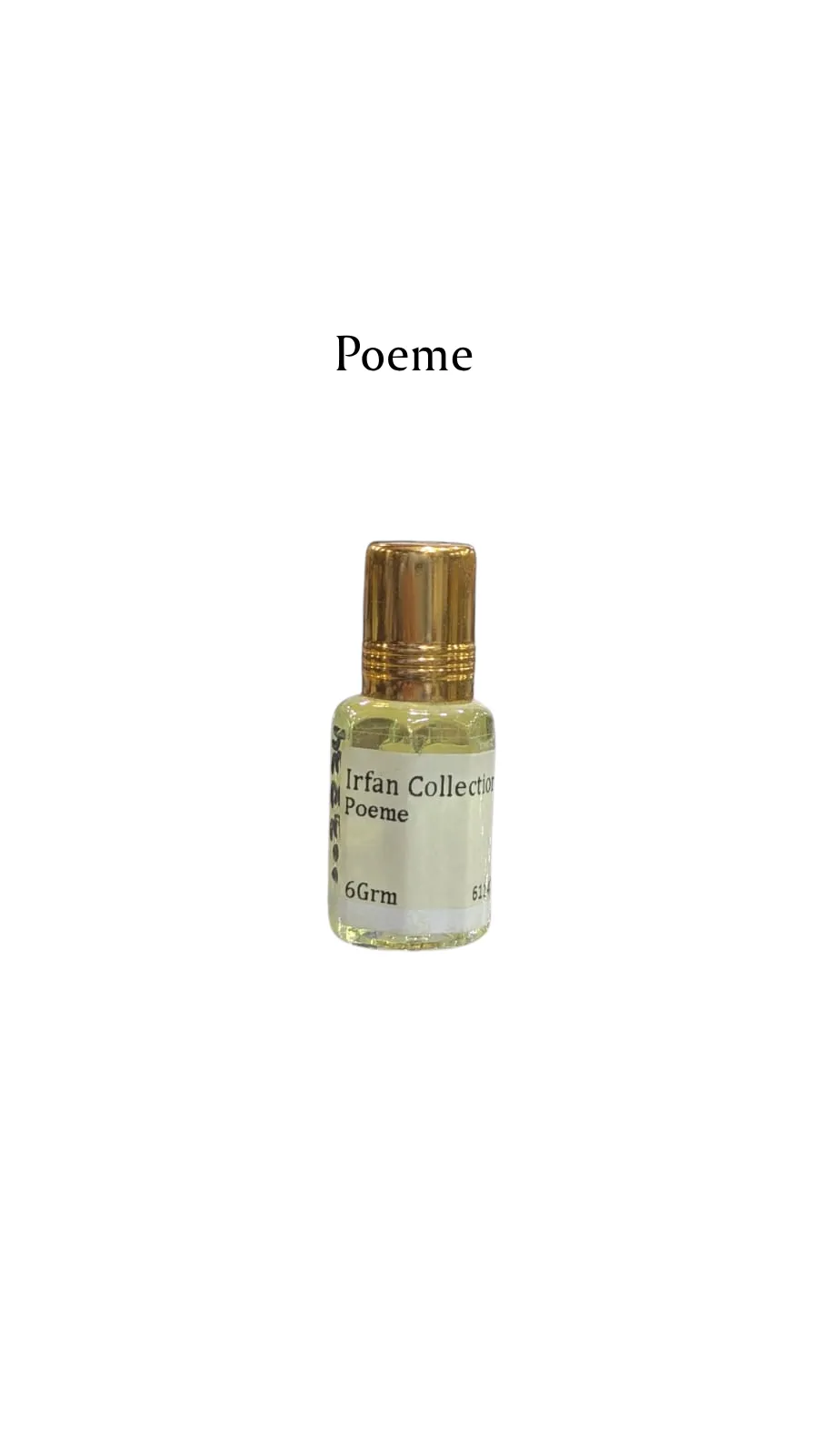 Concentrated Perfume Oil Attar Poeme French Lancome Charabot 6ML