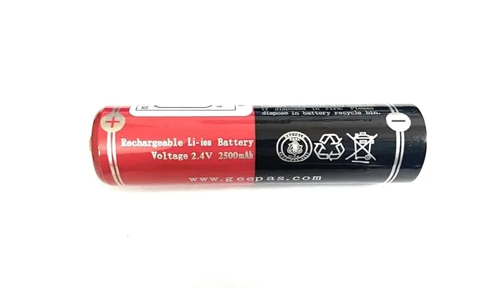 Geepas Battery Cells Big Size 2.4V Rechargeable 2500MAH