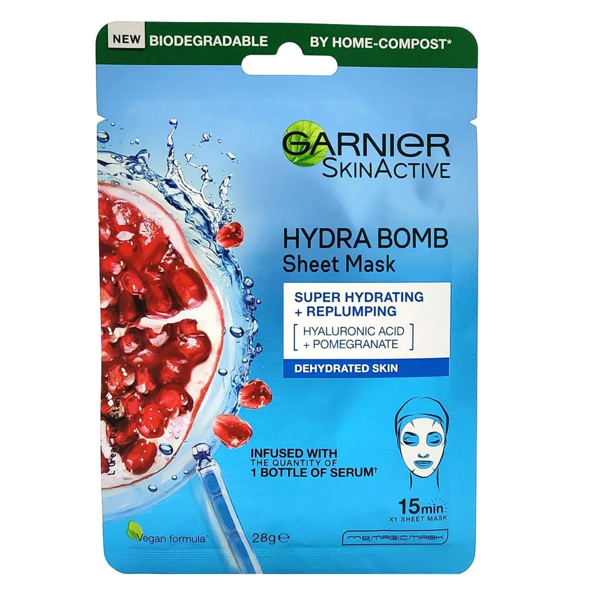 Garnier Sheet Mask Hydra Bomb Super Hydrating + Replumping 28G