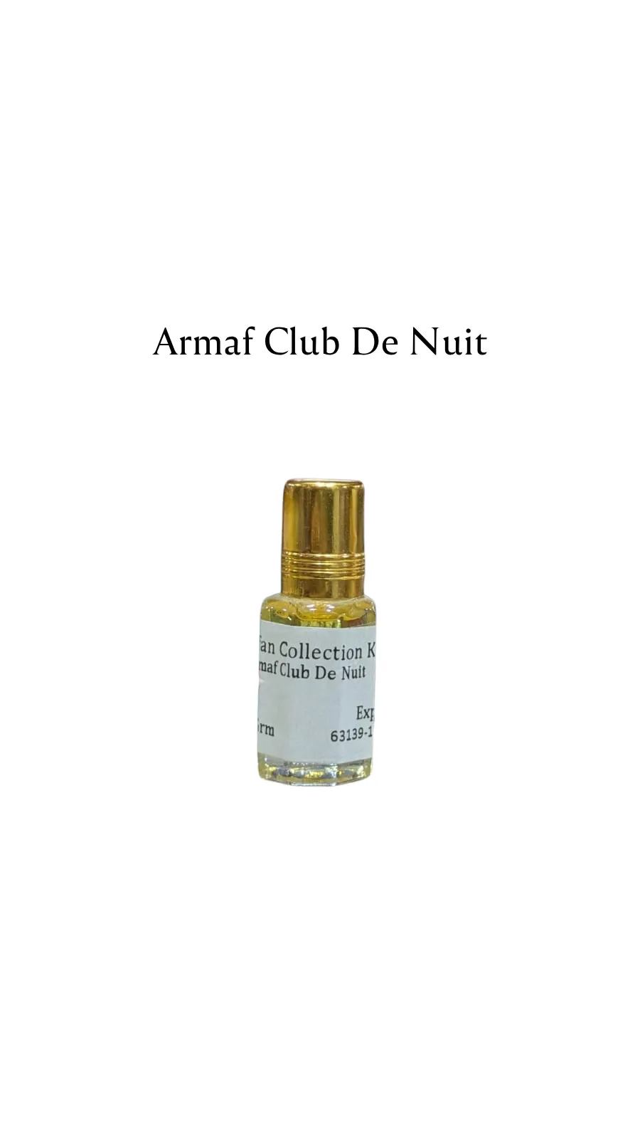 Concentrated Perfume Oil Attar Armaf Club De Nuit French Rasasi Parfex Expressions 6ML