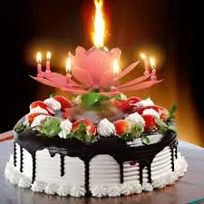 Birthday Celebration Flower Candle