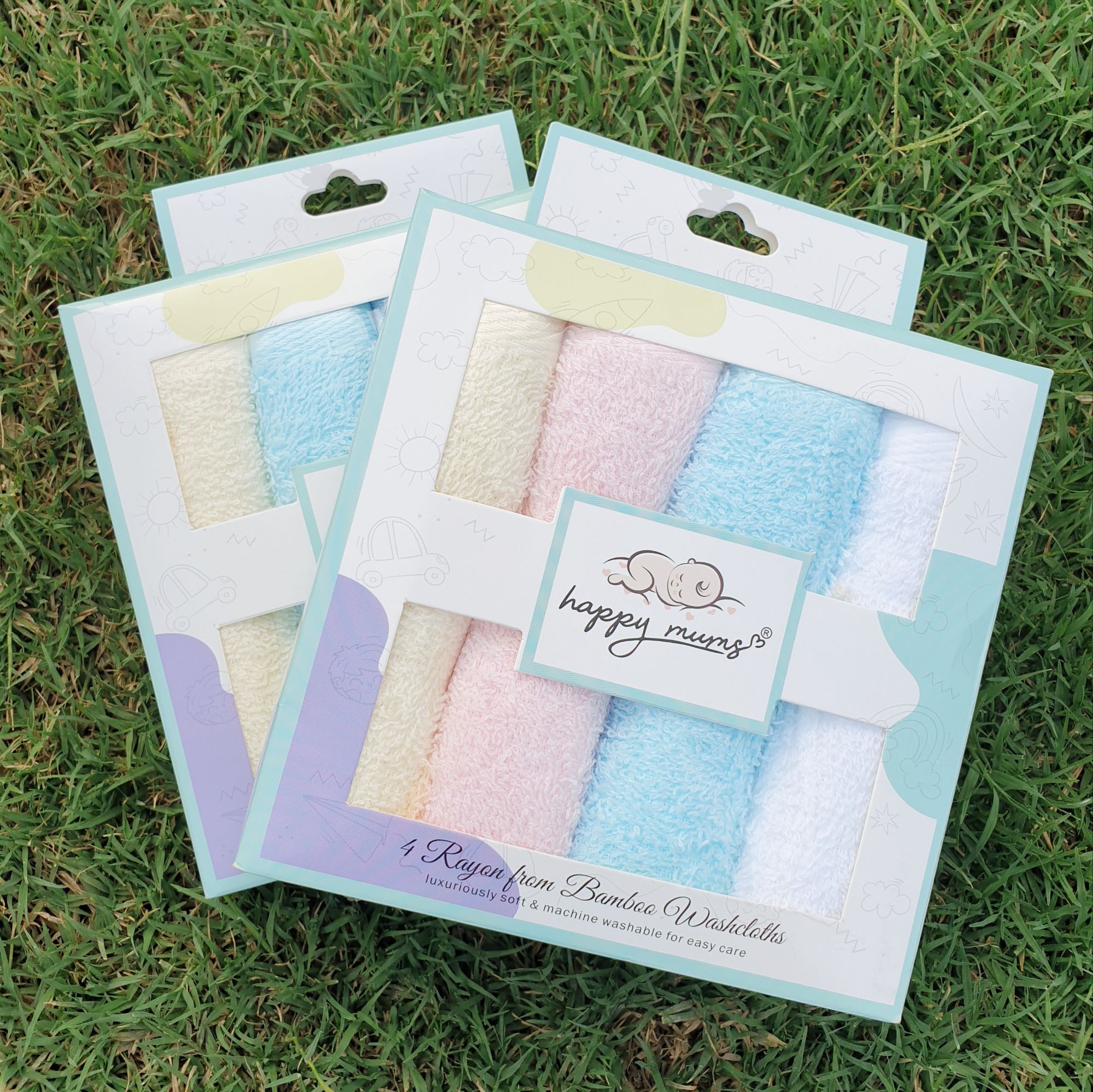 Happy Mums Washcloths 4PCS