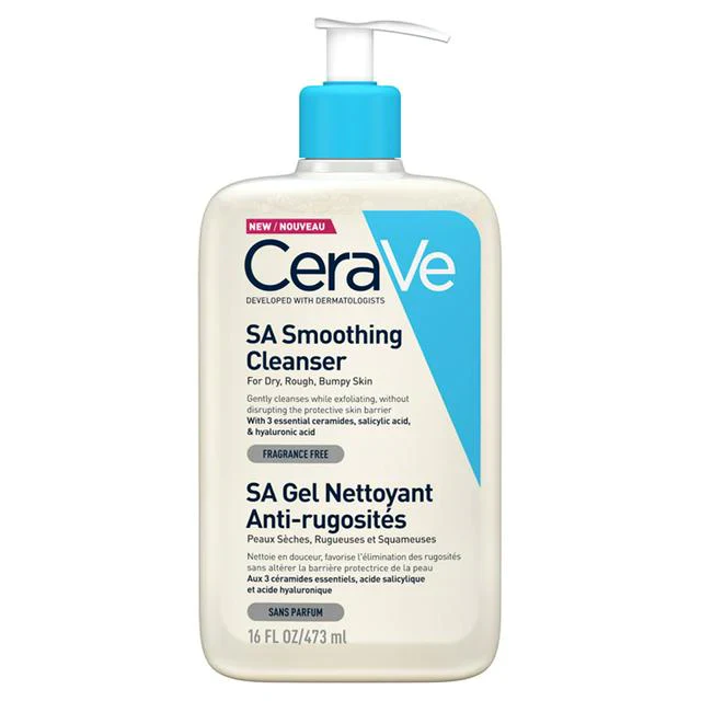 Cerave Face Cleanser Sa Smoothing Gel Dry Rough Bumpy Skin 473Ml