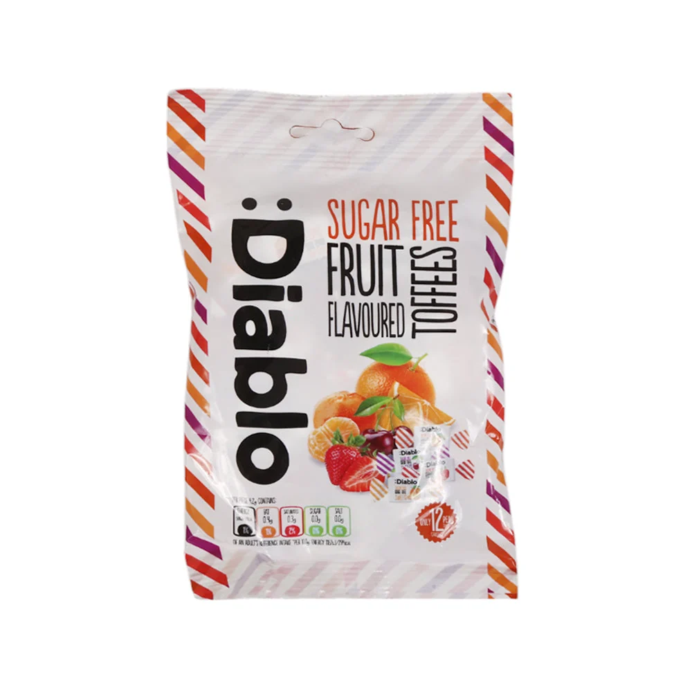 Diablo Candy Fruit Flavoured Pouch Sugar Free 75G