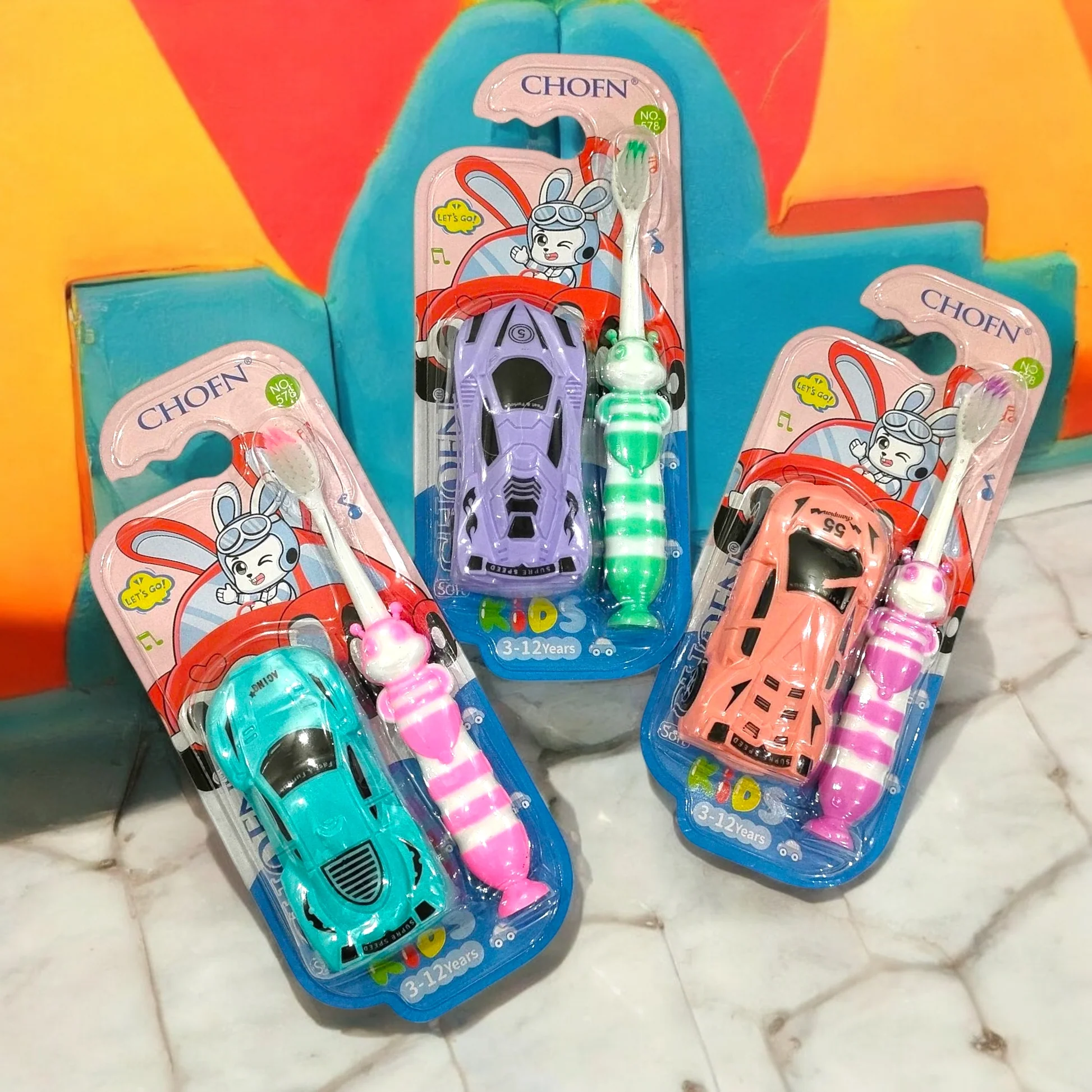 Chofn Kids Tooth Brush Baby Sports Car 3Y+