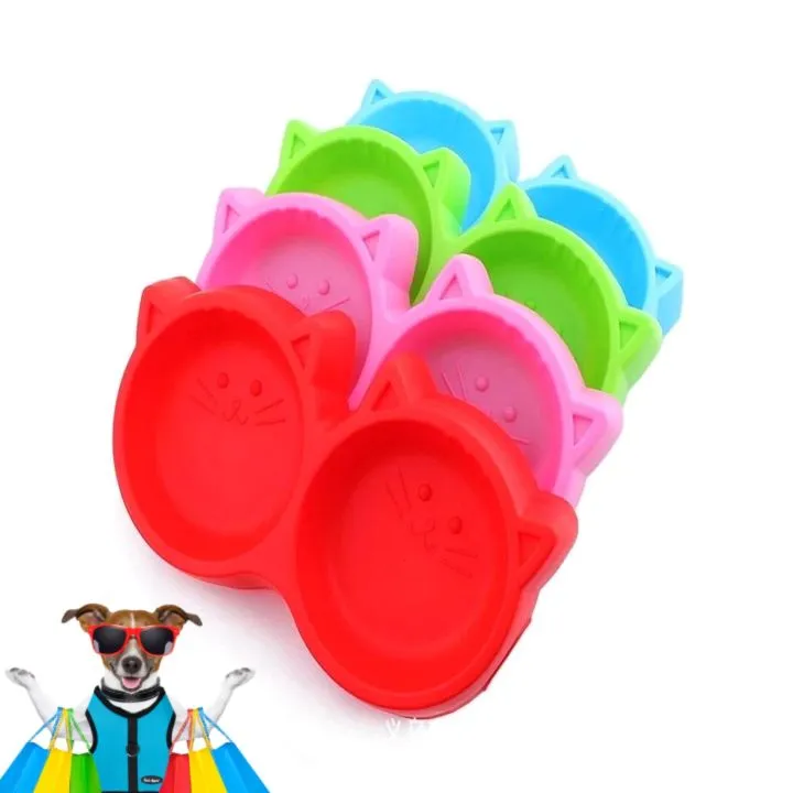 Pet Double Pet Bowl Cat Head P230
