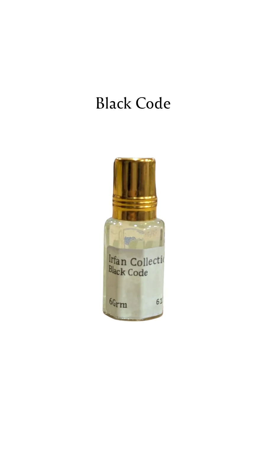 Concentrated Perfume Oil Attar Black Code French Giorgio Armani Charabot 6ML