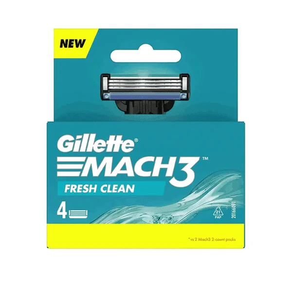 Gillette Blades 4S Mach3 Fresh Clean