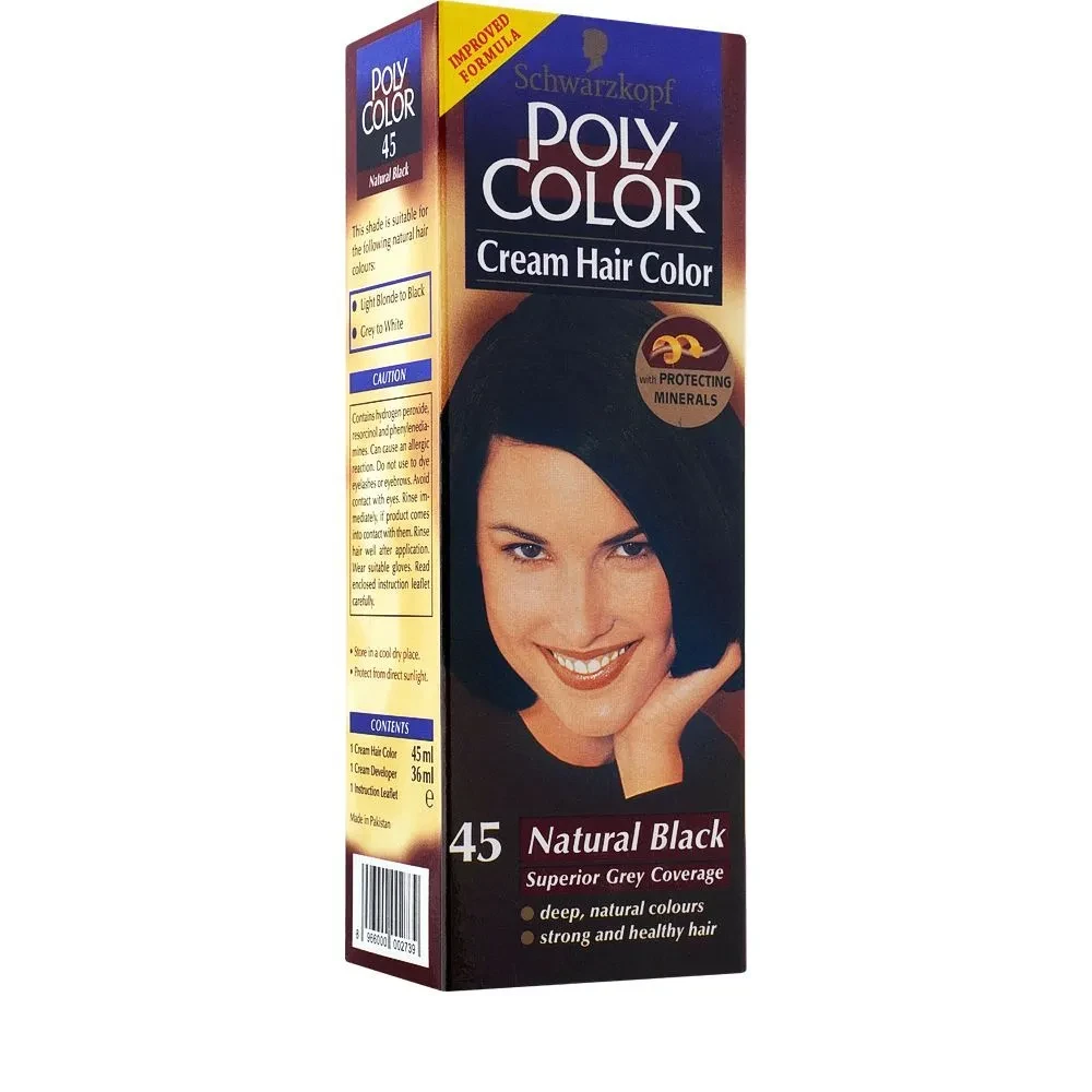 Poly Hair Color 45 Natural Black