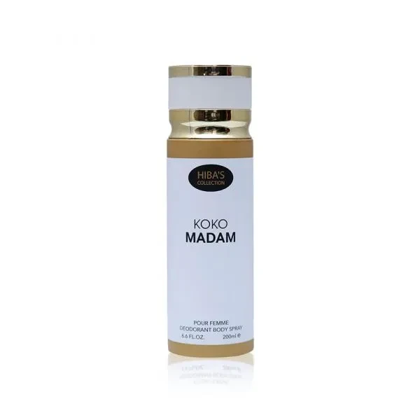 Hiba's Collection Deodorant Body Spray Femme Koko Madam 200ML