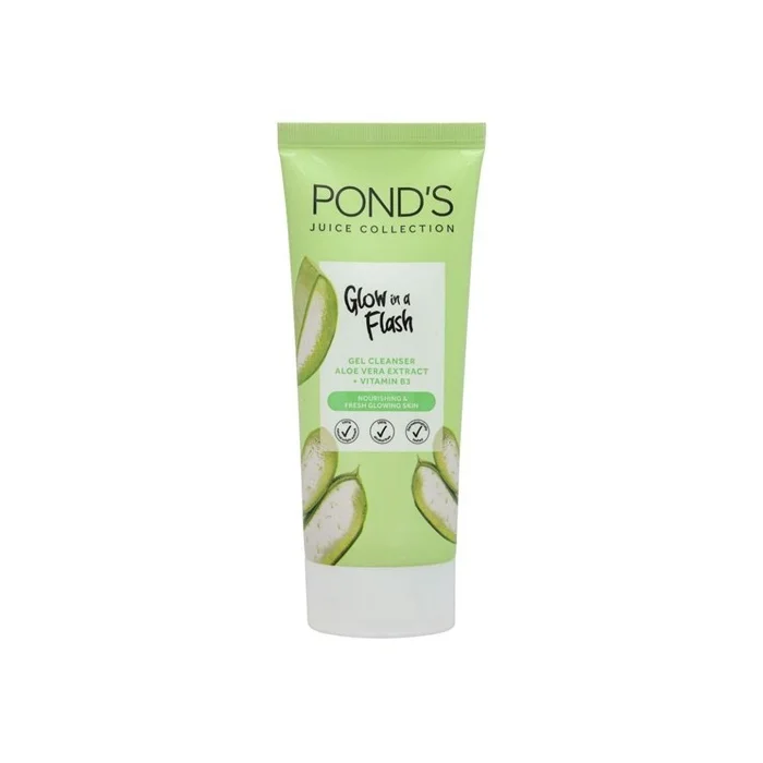 Pond's Face Cleanser Glow Flash Aloe Vera 90G