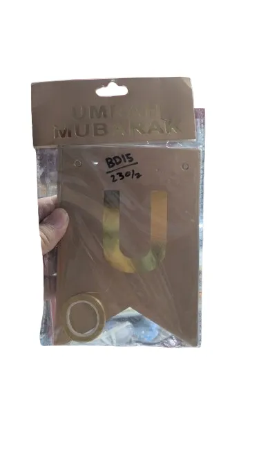 Birthday Celebration Umra Mubarak Alphabet Hanging Cards Multi