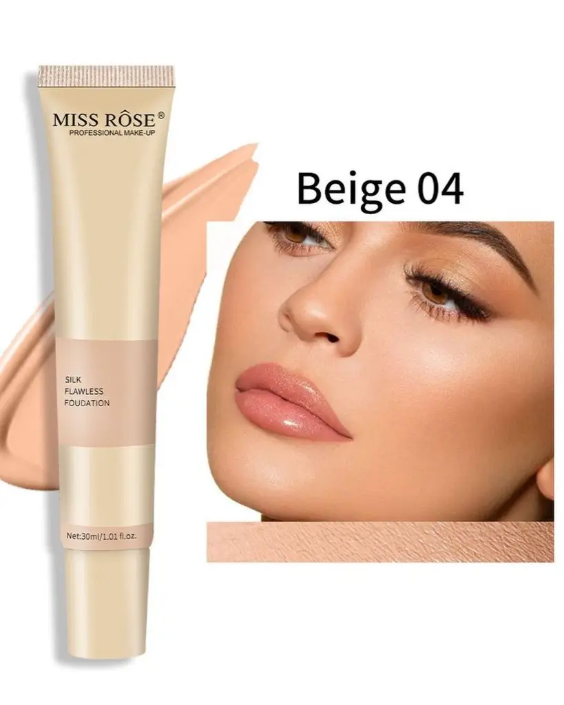 Miss Rose Foundation Silk Tube Beige 04 30ML