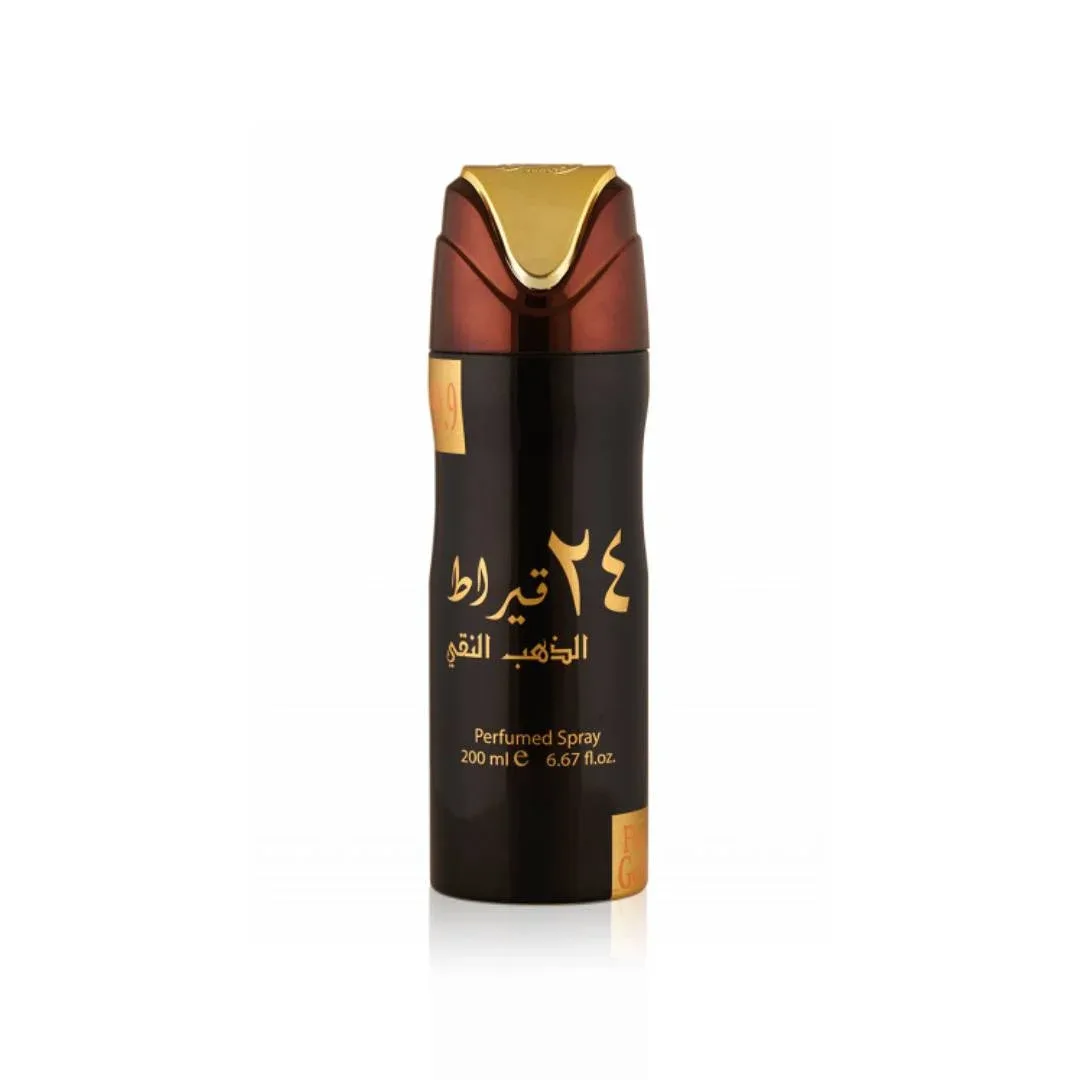 Lattafa Deodorant Body Spray 24 Carat Pure Gold 200ML